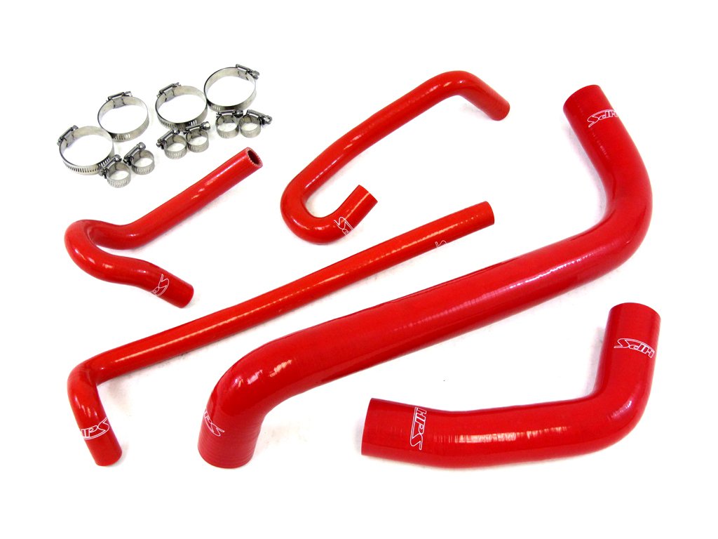 Red HPS 57-1425-RED-2 Silicone Radiator Coolant/Heater Hose Kit