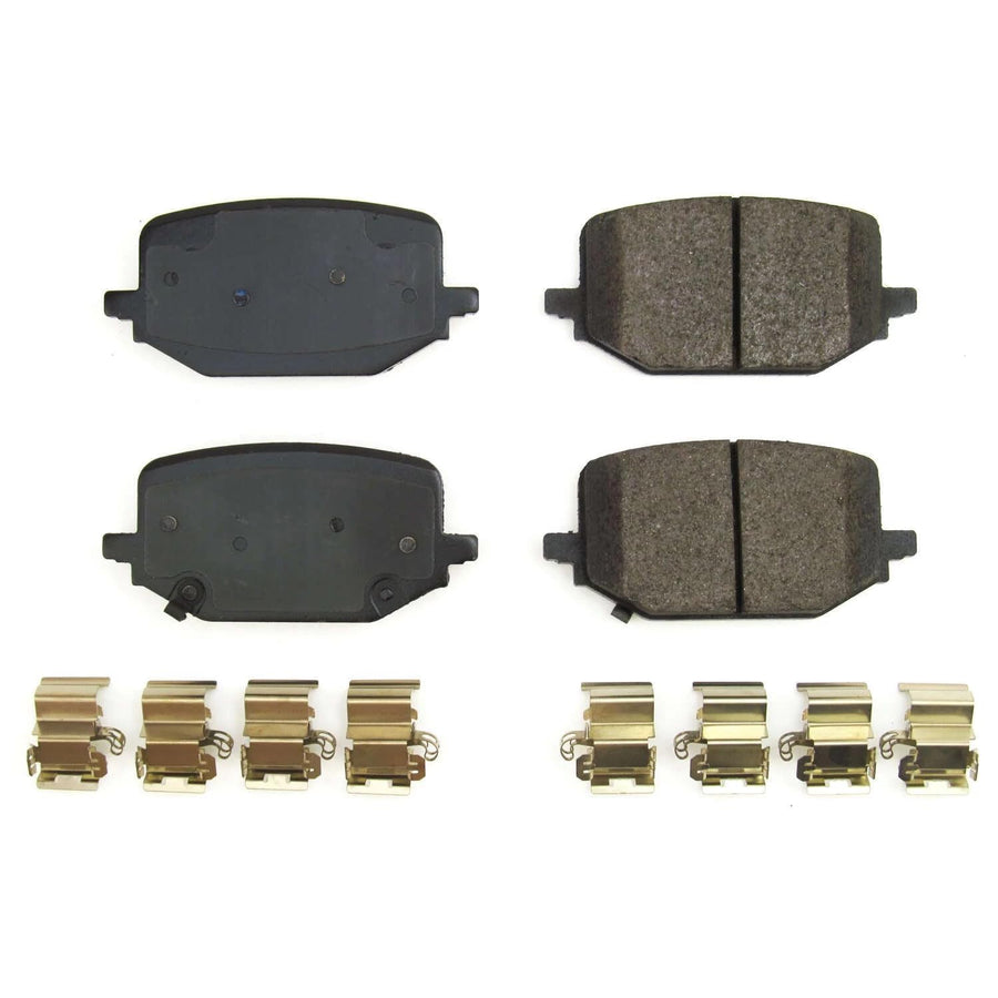 Power Stop Front Brake Kit For 2020-25 Ford Explorer | 2024-25 Mustang | 2020-25 Police Interceptor Utility | 2020-25 Lincoln Aviator - Ceramic Brake Pads With Installation Hardware, 17-2231