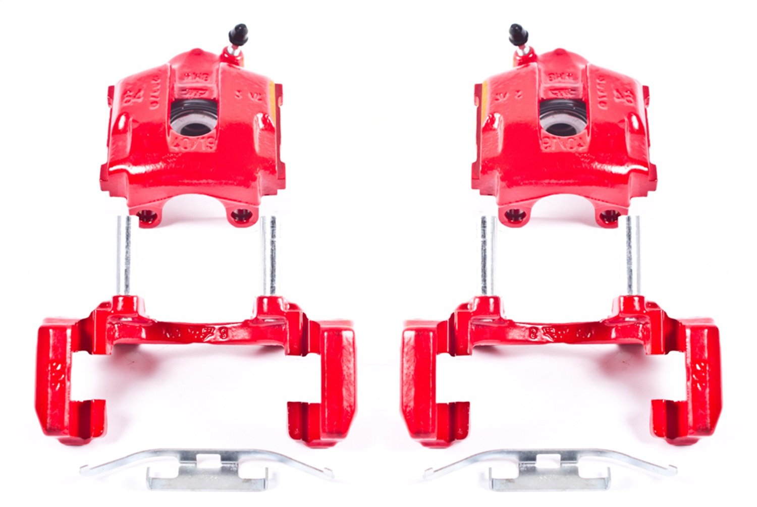 Power Stop Rear S2640A High-Temp Pair of Red Powder Coated Calipers For BMW 320i, BMW 3, BMW 325Ci, BMW 325i, BMW 325xi, BMW 3, BMW 328i, BMW Z4 [Model Specific]