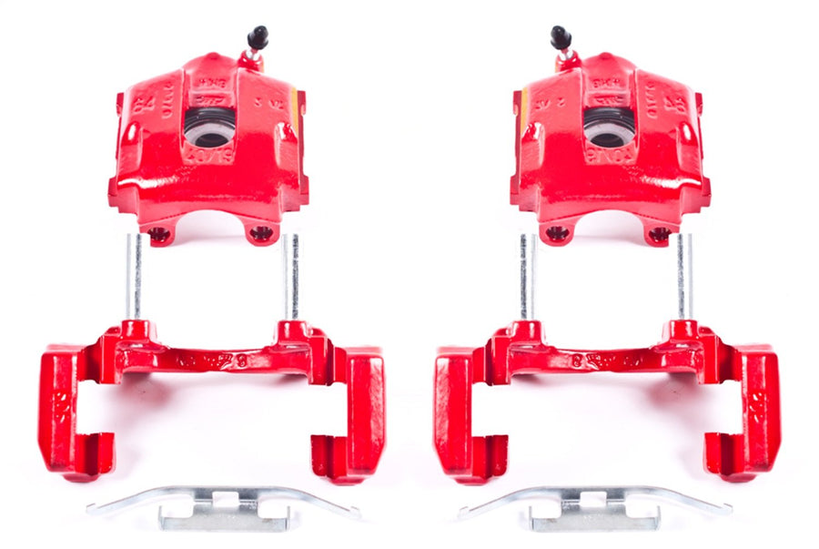 Power Stop Rear S2640A High-Temp Pair of Red Powder Coated Calipers For BMW 320i, BMW 3, BMW 325Ci, BMW 325i, BMW 325xi, BMW 3, BMW 328i, BMW Z4 [Model Specific]