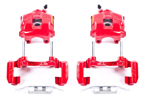 Power Stop Rear S2640A High-Temp Pair of Red Powder Coated Calipers For BMW 320i, BMW 3, BMW 325Ci, BMW 325i, BMW 325xi, BMW 3, BMW 328i, BMW Z4 [Model Specific]