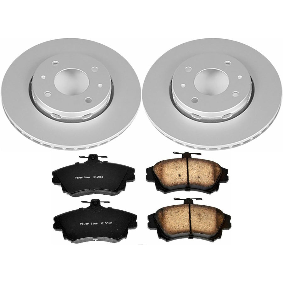 Z23 Evolution Power Stop CRK911 Geomet Coated Brake Kit For Volvo S40 2000-2004, Volvo V40 2000-2004 [Model Specific]