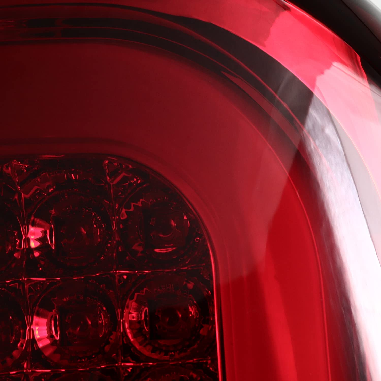 Red LED Sequential Tail Lights SPEC-D TUNING Compatible with 2014-2021 Toyota Tundra, Left + Right Pair Assembly