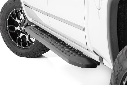 Rough Country Running Boards RPT2 for Chevy Silverado & GMC Sierra 1500/2500HD/3500HD (2007-2018) Crew Cab - Sleek Profile, Non-Slip Step, Easy Install