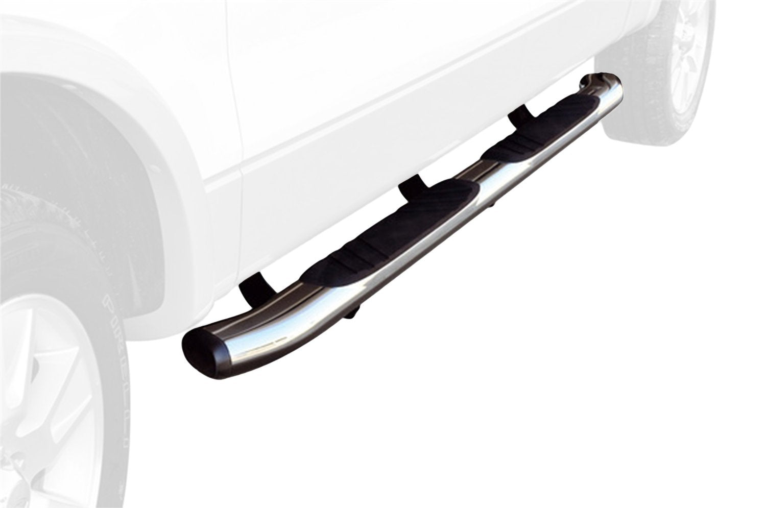 5" OE Xtreme Low Profile Sidesteps & Brackets Go Rhino | Stainless Steel, Polished | 685439987PS | Fits 2015-2018 Ram 1500 Crew Cab Pickup; 2019-2023 Ram 1500 Classic Crew Cab Pickup