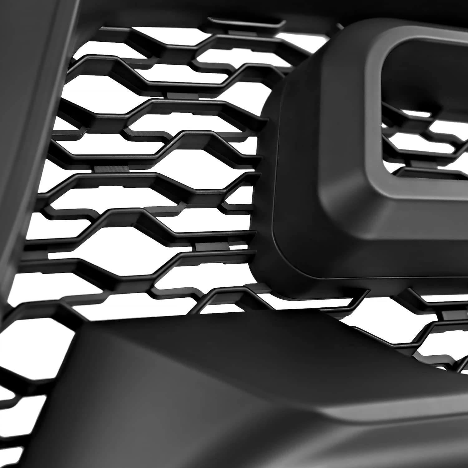 Matte Black Spec-D Tuning Front Bumper Hood Grille w/Amber LED Lights Compatible with 2009-2012 Dodge Ram 1500