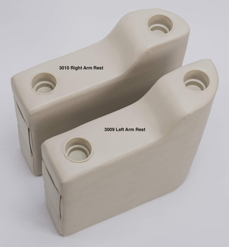 3009-1725 Wise Pontoon 7" Left Radius Arm Rest, Mocha Java