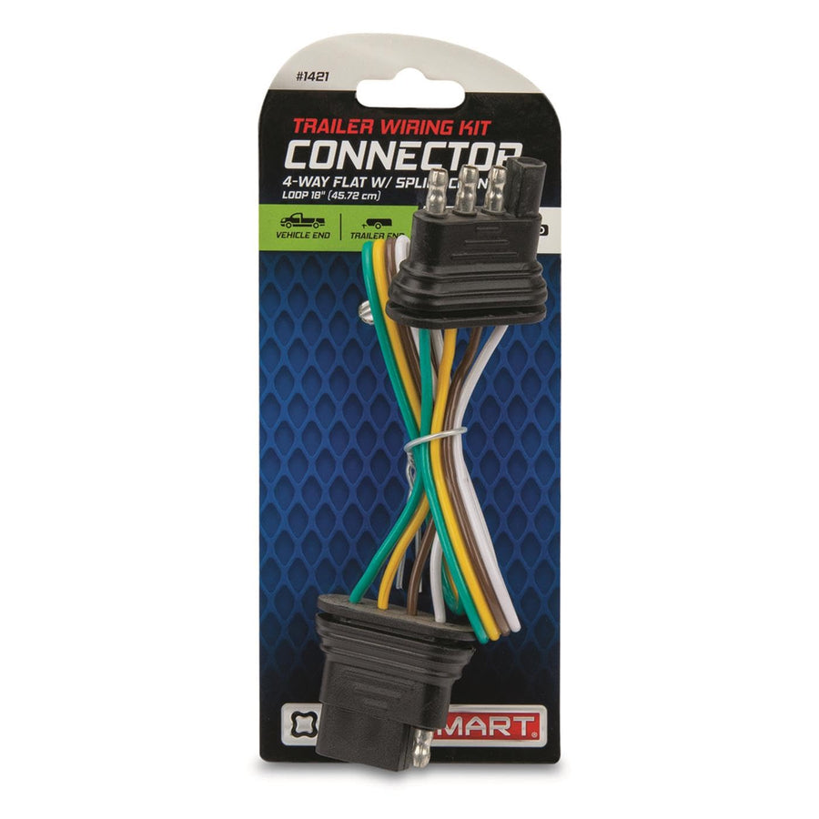18 in., TOWSMART 4-Way Flat Trailer Light Wiring Kit with Splice Connectors