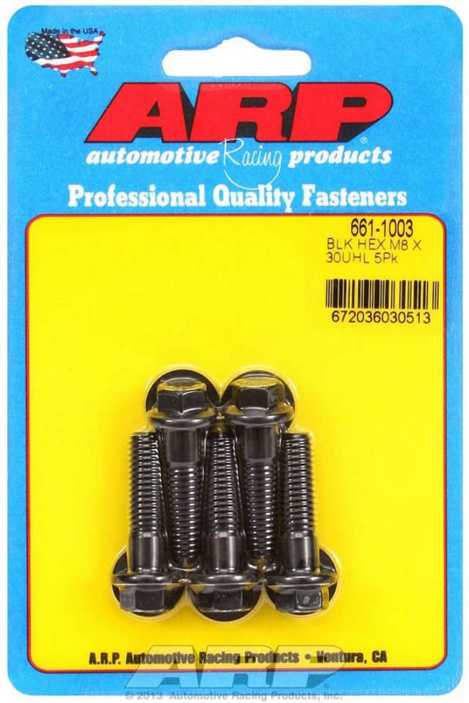 5pk ARP 8mm x 1.25 x 30mm 6pt Bolt Kit