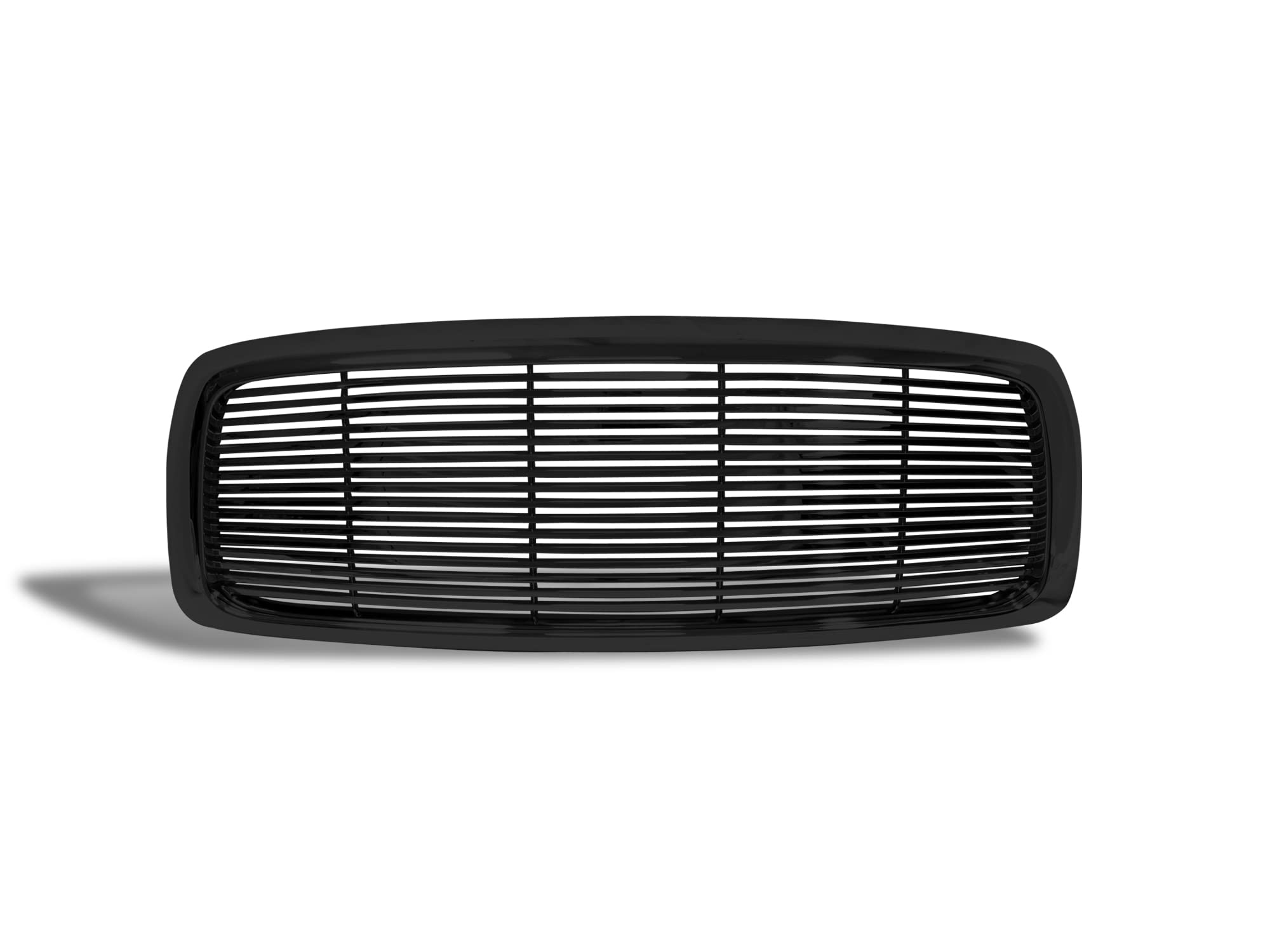 Horizontal Armordillo USA Front Hood Grille - Matte Black Fits 2002-2005 Dodge Ram 1500