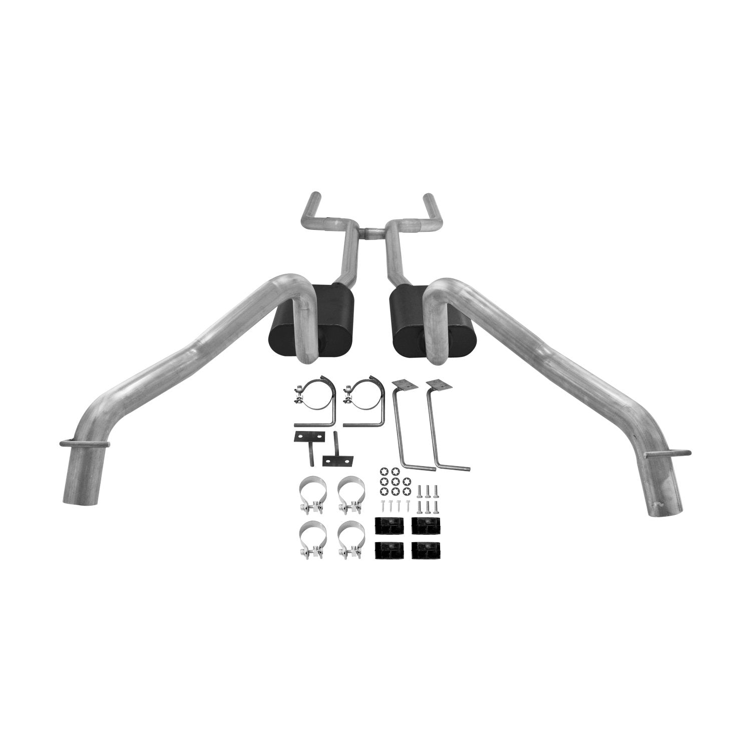 American Thunder Flowmaster 817158 Exhaust System Fits 1968-1974 Chevrolet Nova with V8 engine. 2.50 inch Stainless Steel Pipes - Aggressive to moderate sound