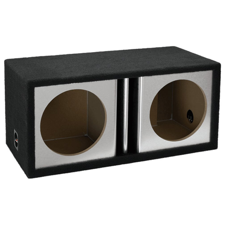 Dual 10" Vented Brushed Aluminum