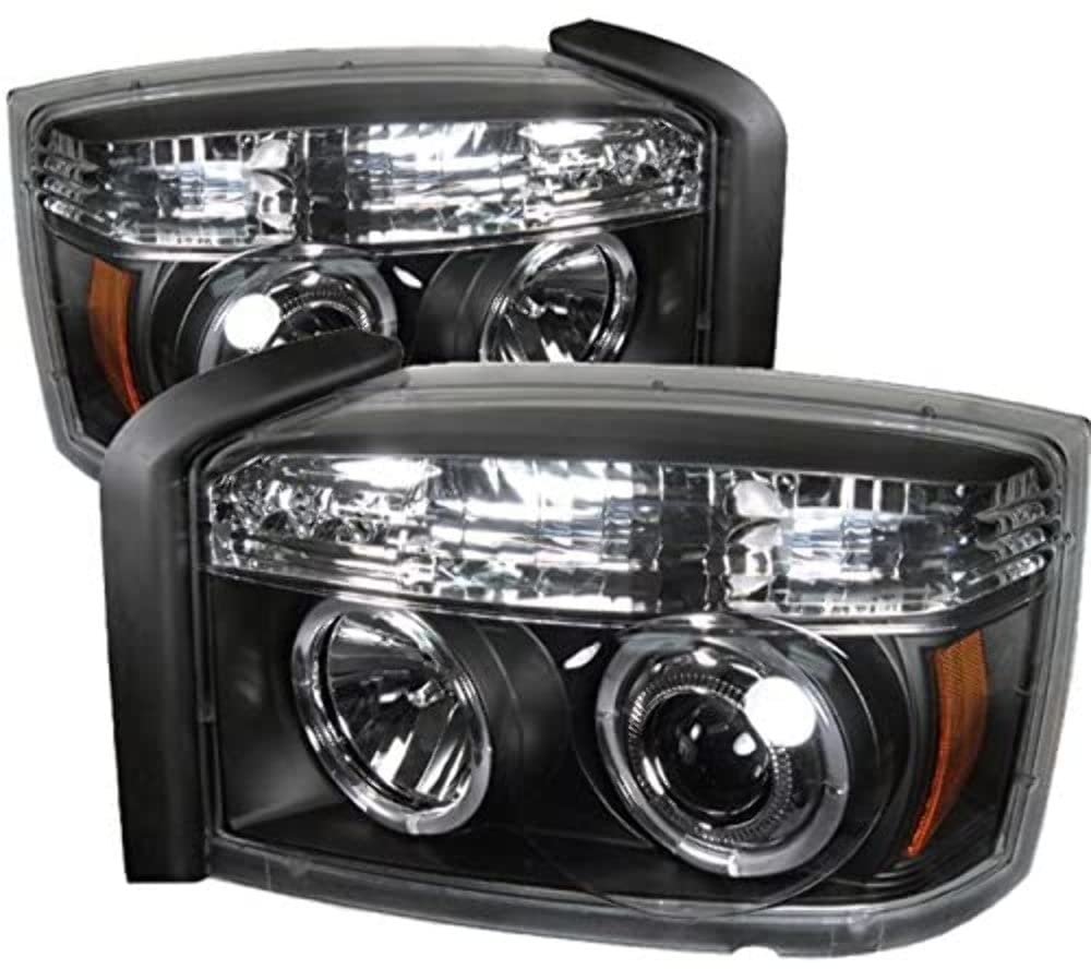 5009760 Spyder Auto LED Halo Projector Headlights Black/Clear