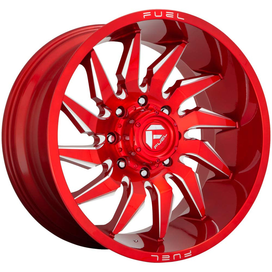 D745 FUEL OFF-ROAD SABER 22X10, 5X5.0, 4.79, -18mm CANDY RED MILLED - D74522007547