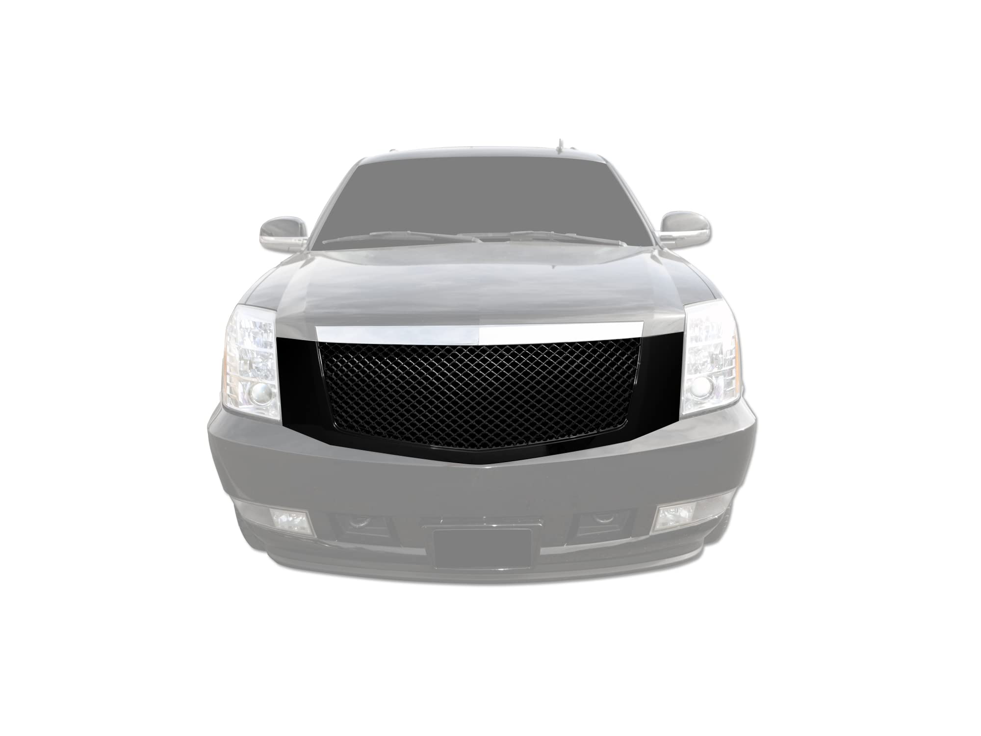 7146952 Armordillo USA Mesh Front Hood Grille - Matte Black Fits 2007-2014 Cadillac Escalade