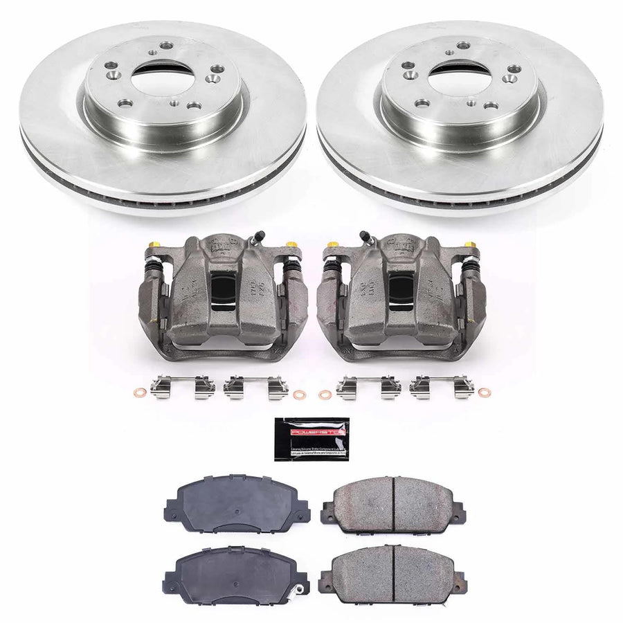 Power Stop Autospecialty KCOE6777A Front Caliper Brake Kit- Brake Rotors, Ceramic Brake Pads and Brake Calipers