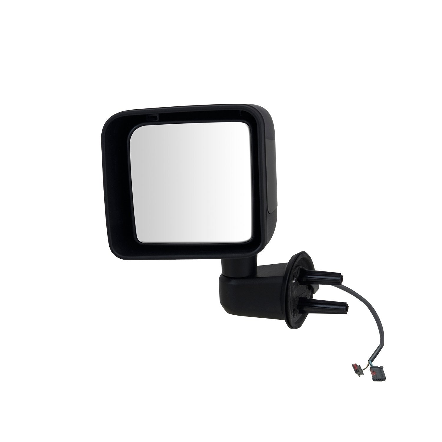 Fit System Mirror Driver Side for Jeep Wrangler, Wrangler JK, Textured Black w/PTM Cover, Foldaway, Heated Power