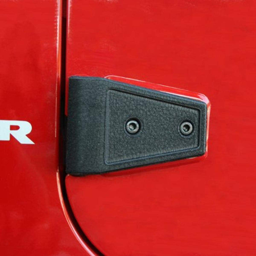 Rugged Ridge Hinge Cover Kit Door for Jeep Wrangler JK | Steel, Textured Black | 11202.04 | Fits 2007-2018 Jeep Wrangler JK