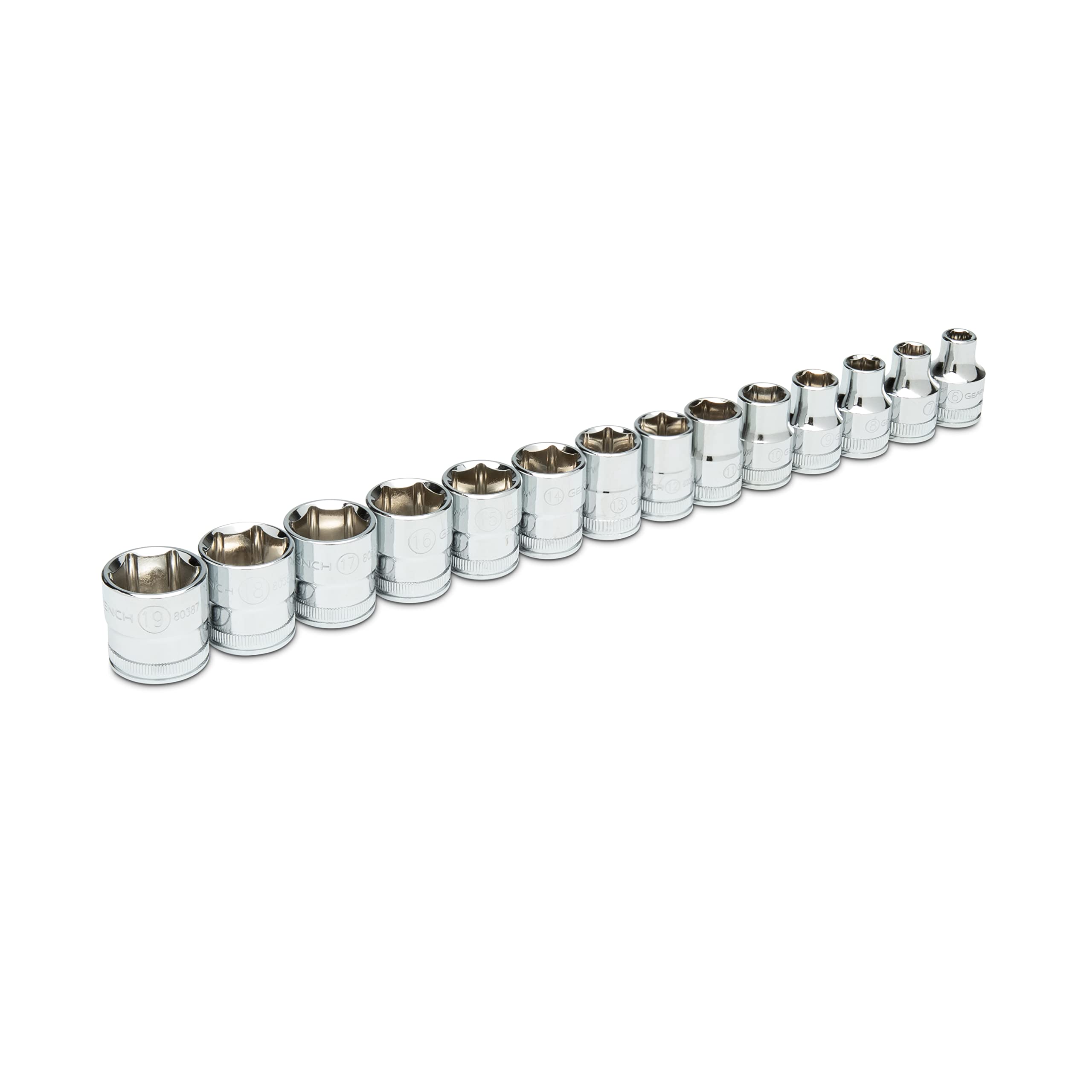 3/8" Drive GEARWRENCH 14 Pc. 6 Pt. Standard Socket Set, Metric - 80552