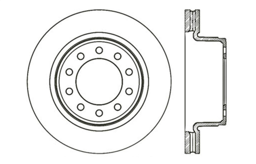 Sport Drilled/Slotted Brake Rotor StopTech 127.67070L (Front Left), 1 Pack