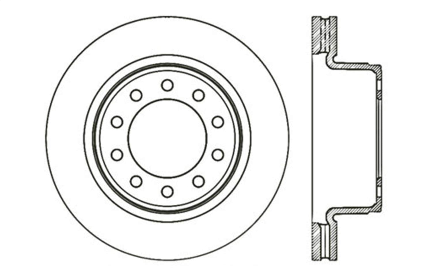 Sport Drilled/Slotted Brake Rotor StopTech 127.67070R (Front Right), 1 Pack