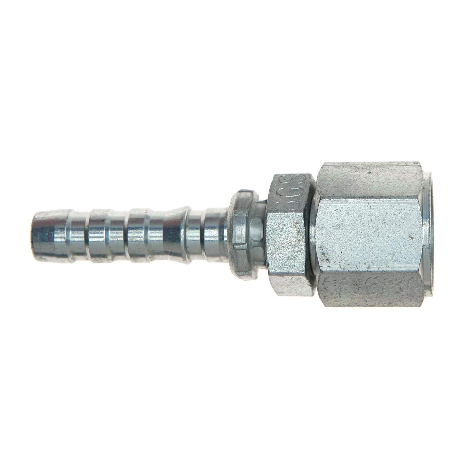 GlobalSpiral Couplings Gates 20GS-16FJX, Female JIC 37° Flare Swivel, Zinc Plated Carbon Steel, 5.08", 1 1/4" ID