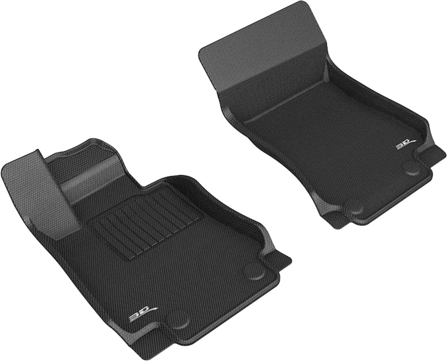 3D MAXpider Kagu Custom Fit Floor Mat (Black) Compatible with Alfa Romeo Giulia/Giulia Quadrifoglio 2017-2025 - Front Row R1