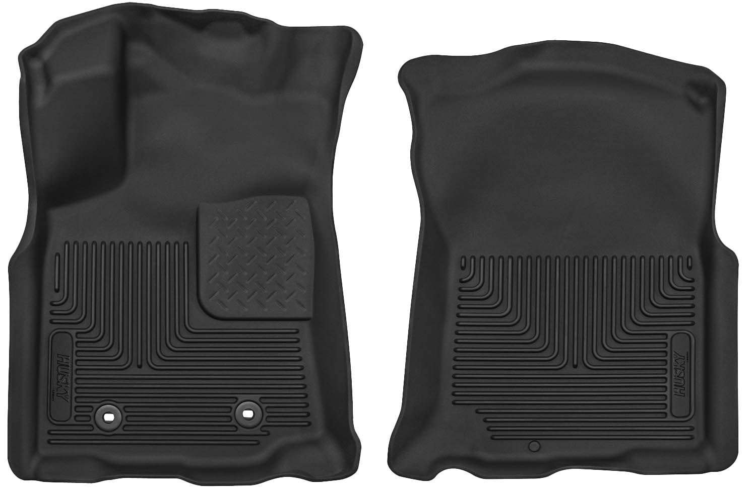 Husky Liners X-act Contour Floor Mats | 2016-2017 Toyota Tacoma Fits, Double & Access Cab w/Auto Trans | Front Row, 2-pc Black - 53741