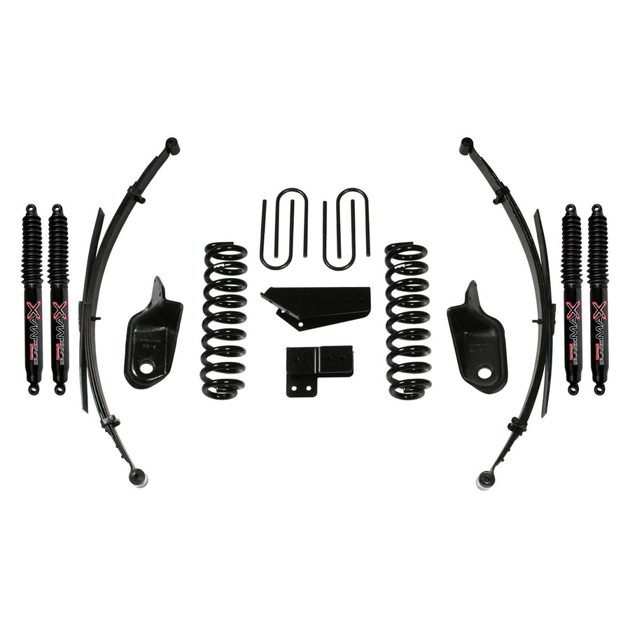 Skyjacker Suspension Lift Kit 184BKS-B w/Shock Black MAX Shocks 4 in. Lift Incl. Front/Rear Springs Brackets Rear U Bolt Kit