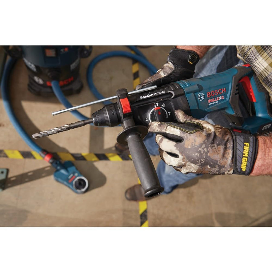 Bosch 18V GBH18V-26DK25 Brushless SDS-plus® Bulldog™ 1 In. Rotary Hammer Kit with (2) CORE18V 4 Ah Advanced Power Batteries