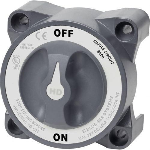 3000 HD-Series Blue Sea Systems Heavy Duty On-Off Battery Switch Grey