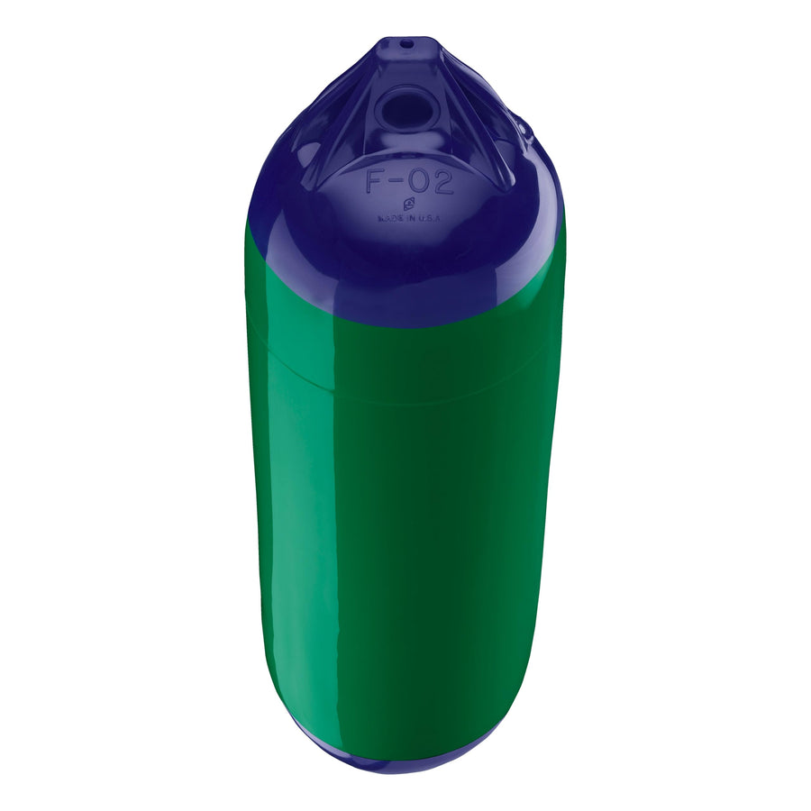 Polyform F-Series Boat Fender Standard F-02 Blue Ropehold - Forest Green
