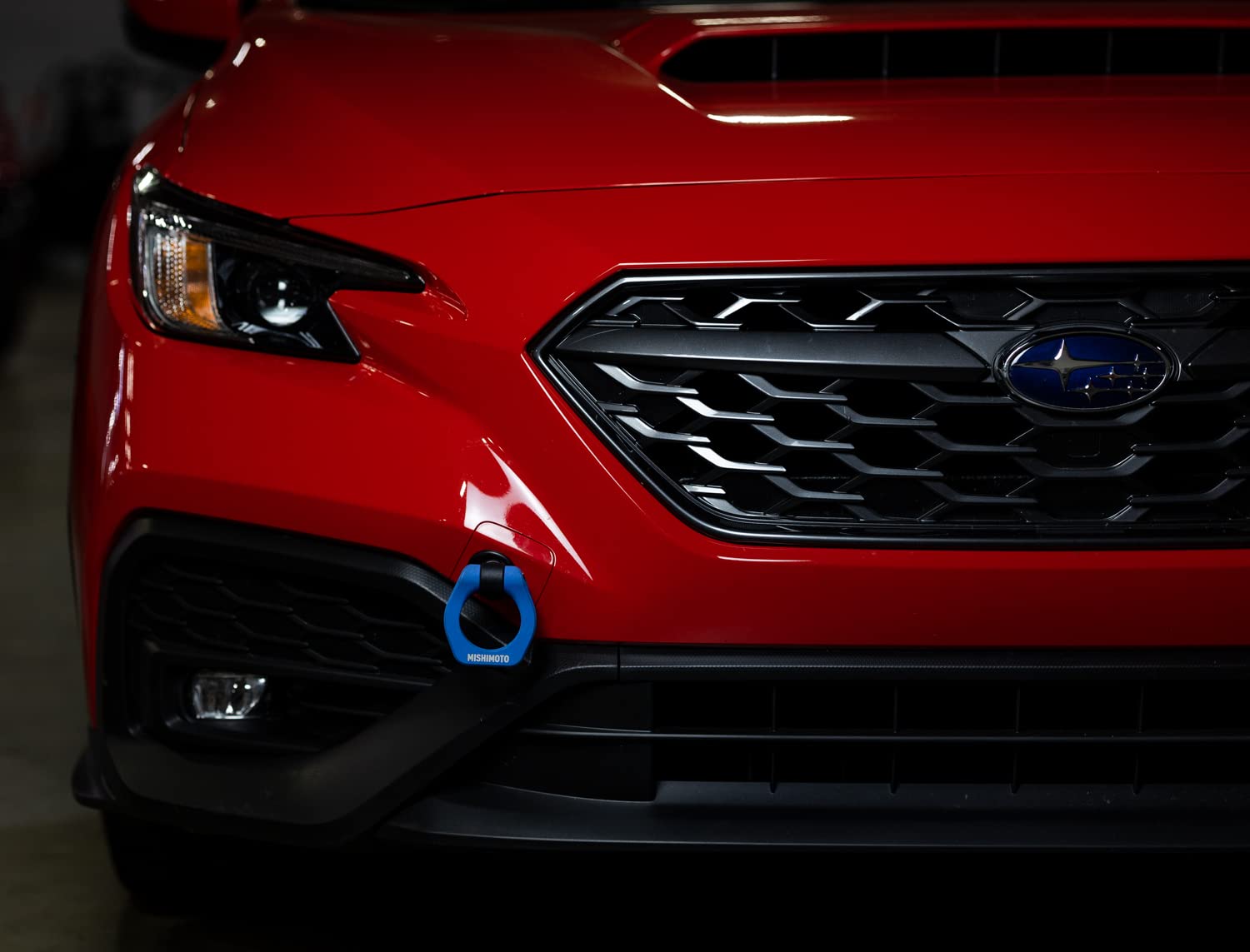 Mishimoto Tow Hook Racing, Front Compatible with Subaru WRX 2022+/Crosstrek 2018+, Blue