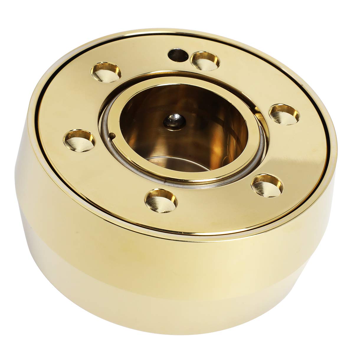 NRG Innovations Steering Wheel NRG-SRK-201C-GD Version 2 Quick Release Short Hub Adapter with Mounting Bolts, Quick Lock W/Free Spin Chrome Gold