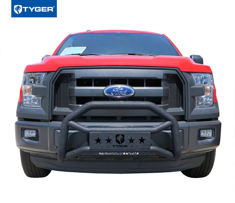 Tyger Auto TG-GD6F60098 Bumper Guard Front Compatible with 2004-2024 Ford F150 (Exclude Heritage, Raptor, 20-22 Diesel, 22-24 Lightning EV) | Textured Black | Light Mount | Bull Bar