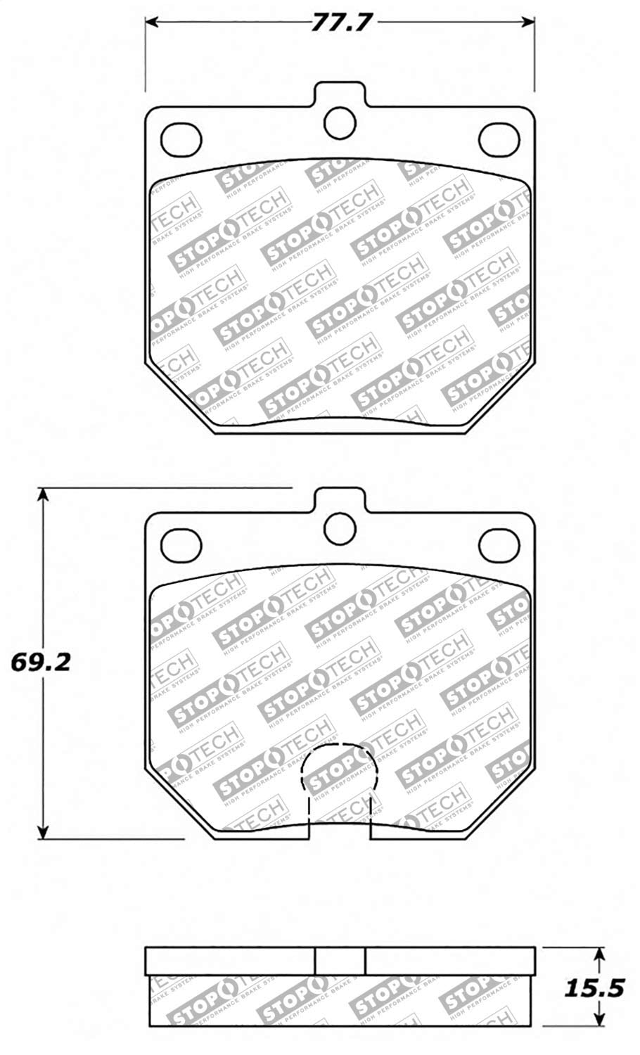 Brake Pads StopTech 305.01140 Street Select with Hardware