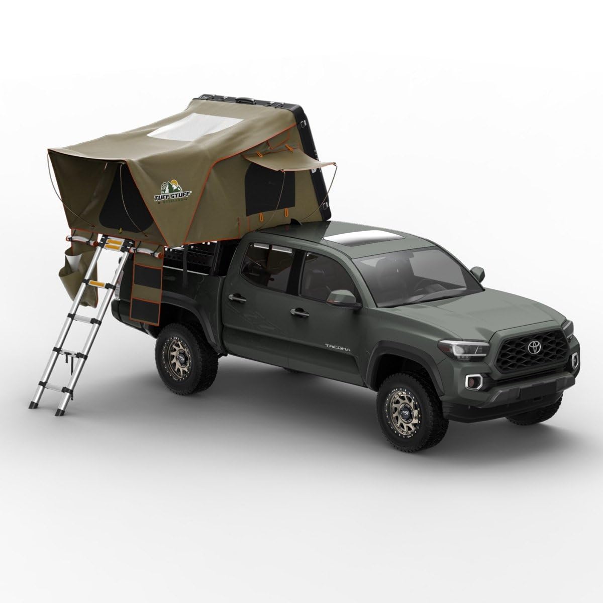 Tuff Stuff TS-RTT-CS2-BK Overland™ Alpha II Hard Top Side Open Tent; Black; 2 Person