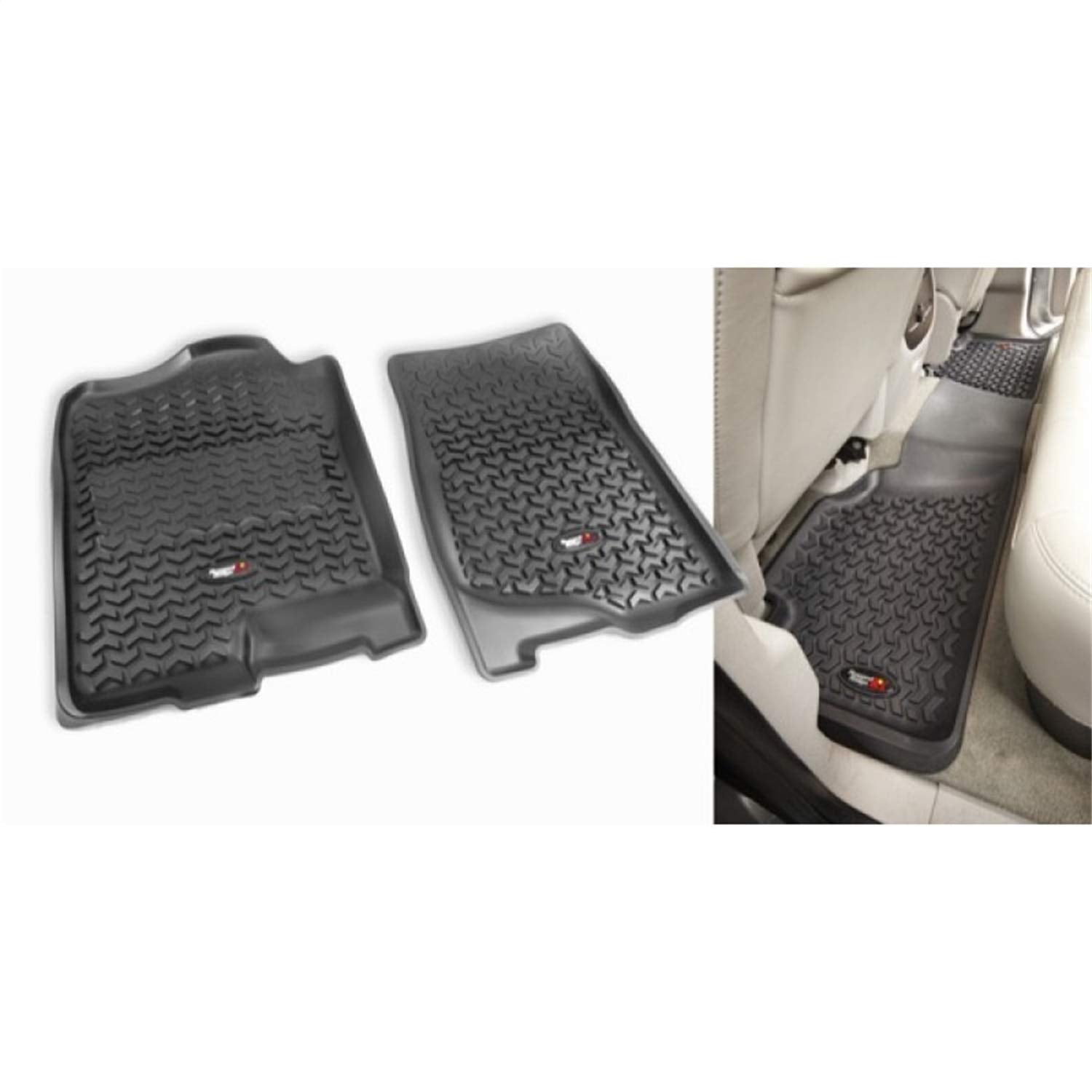 Floor Liner, Front/Rear | Rugged Ridge | 82989.01 | Fits 2007-2013 Chevrolet Silverado & GMC Sierra 1500 Crew Cab