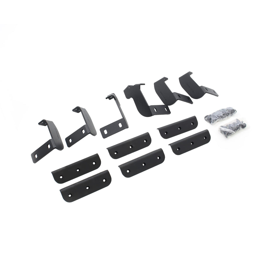 Dominator Xtreme D1 / D2 / D6 / DS/DSS/DT Brackets Go Rhino | Mild Steel, Textured Black | D64436TK | Fits 2022-2024 Toyota Tundra Crew Max/Double Cab Pickup; 2023-2024 Toyota Sequoia
