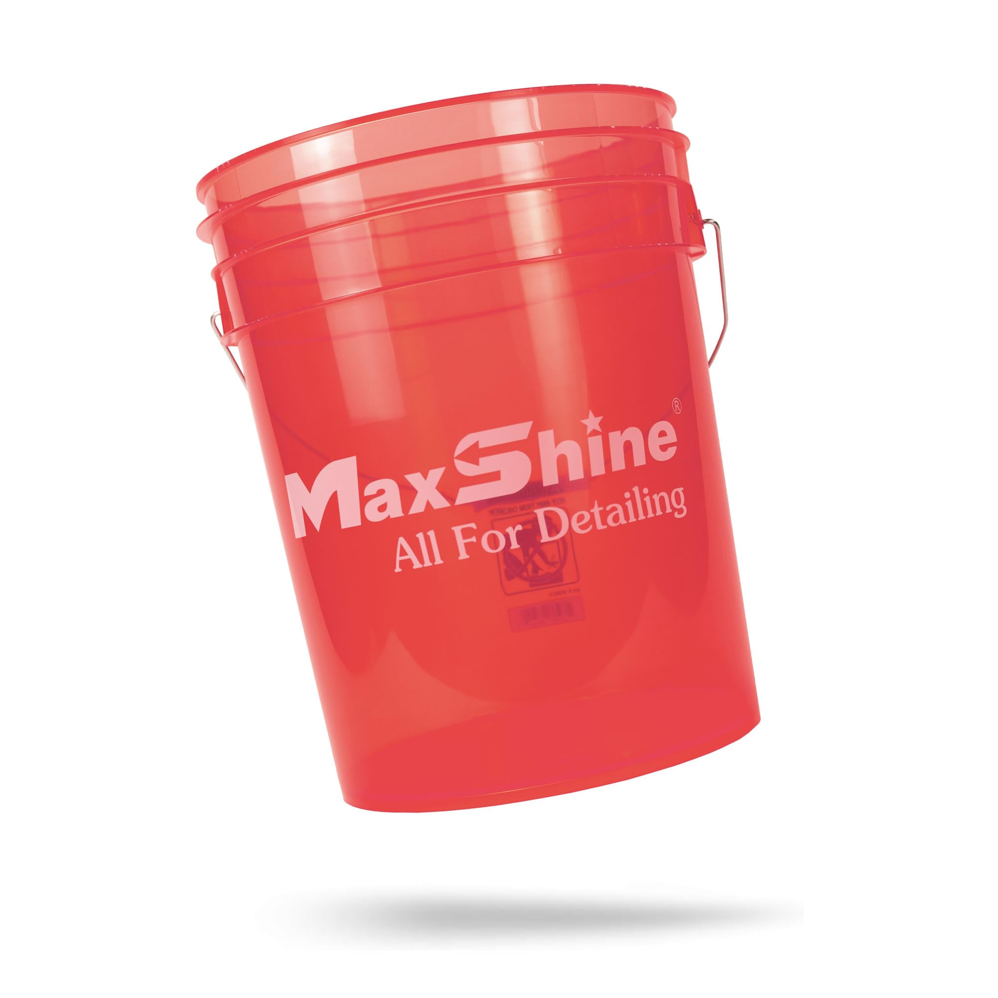 5gal Maxshine Universal Red Detailing Bucket – Car Wash Bucket for Scratch-Free Washing, Garage Storage & Detailing Tools – Holds Soap, Foam Cannon, Microfiber Towels & More