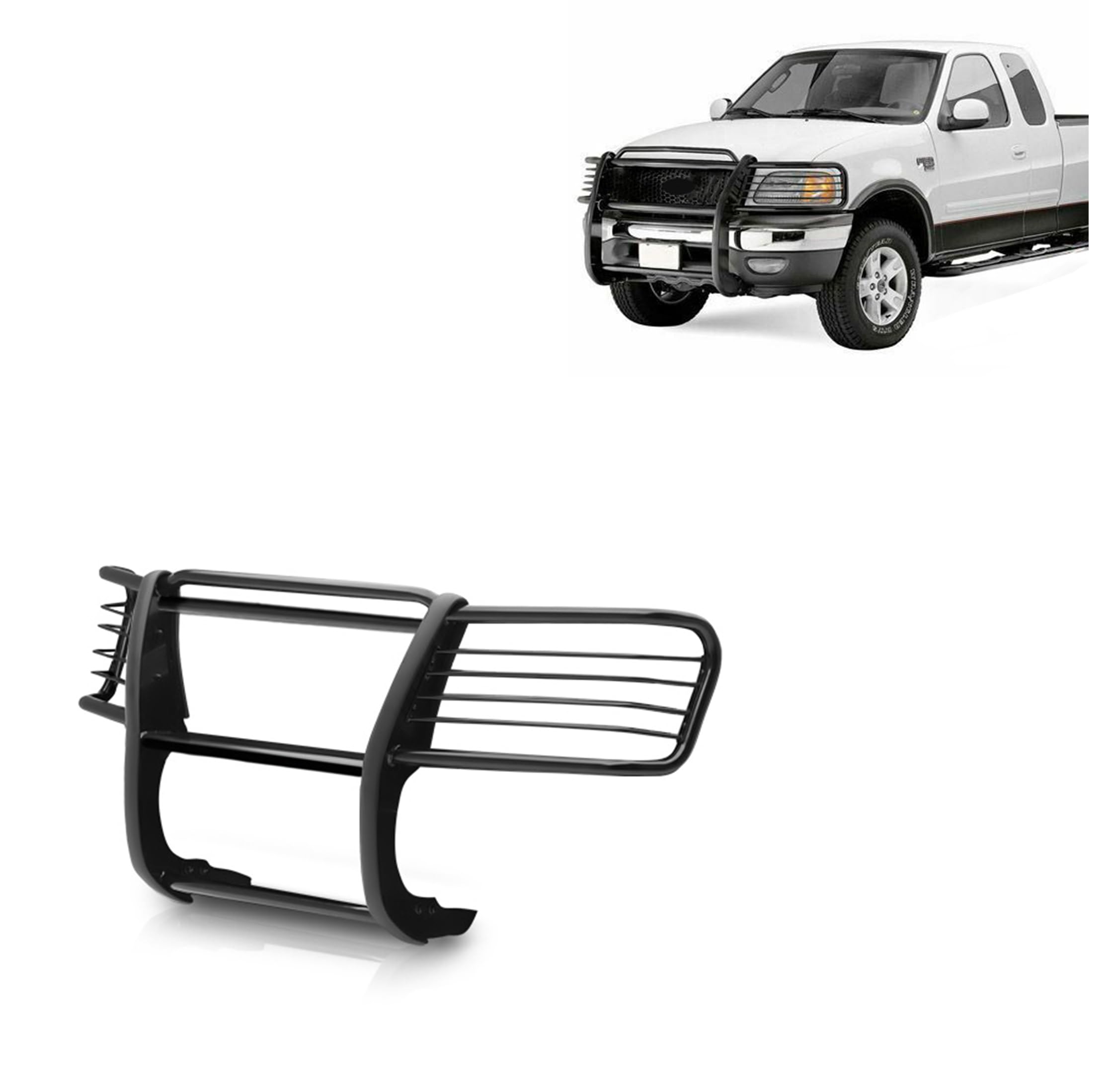 Grille Brush Black Horse Bumper Guard Modular Compatible with 1999-2002 Ford Expedition|1999-2004 Ford F-150|1999-2007 Ford F-250 Super Duty-17FP27MA