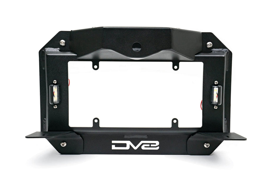 Delete Spare Tire Kit for 2018-2022 Jeep Wrangler JL | Includes 2 Pod Light Mounts | Retains OEM Back Up Camera & 3rd Brake Light | License Plate Bracket Included | DV8 Offroad