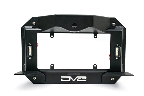Delete Spare Tire Kit for 2018-2022 Jeep Wrangler JL | Includes 2 Pod Light Mounts | Retains OEM Back Up Camera & 3rd Brake Light | License Plate Bracket Included | DV8 Offroad