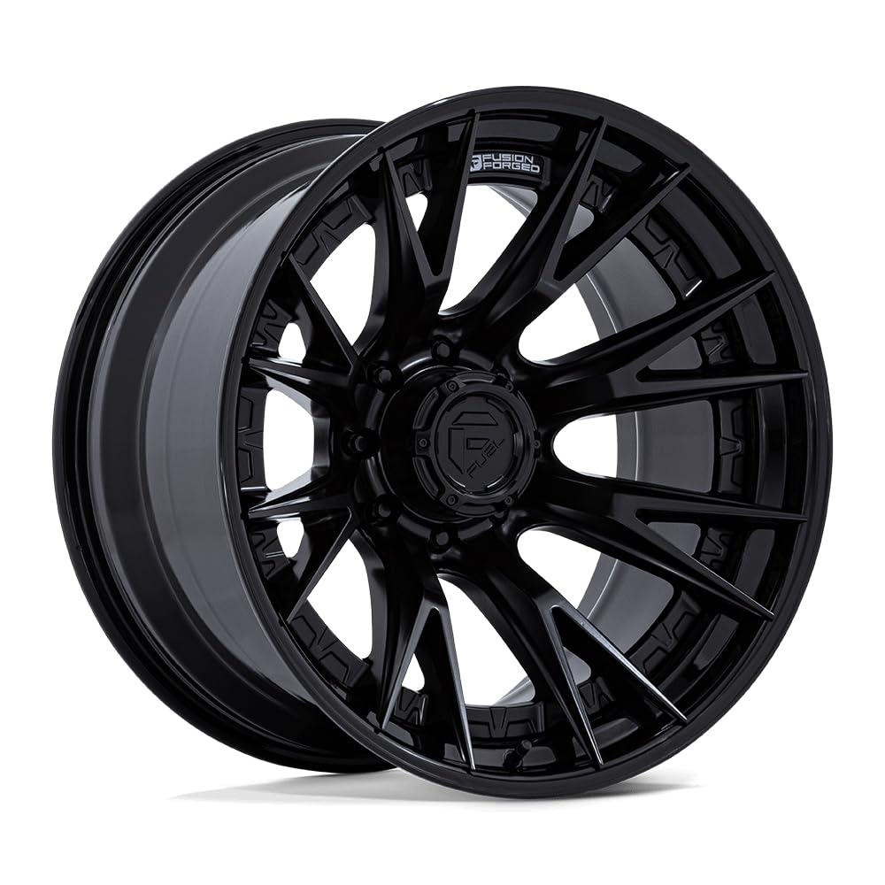 FUEL OFF-ROAD 22X12 FC402 CATALYST 8X180 4.77-44mm MATTE BLACK WITH GLOSS BLACK LIP - FC402MX22128844N