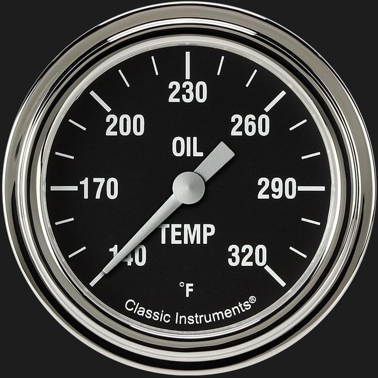 Hot Rod Classic Instruments HR328SLF 2 5/8" Oil Temperature Gauge