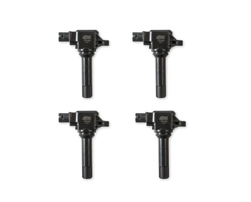 140089K-4 ACCEL Ignition Coils - Black, 4-Pack
