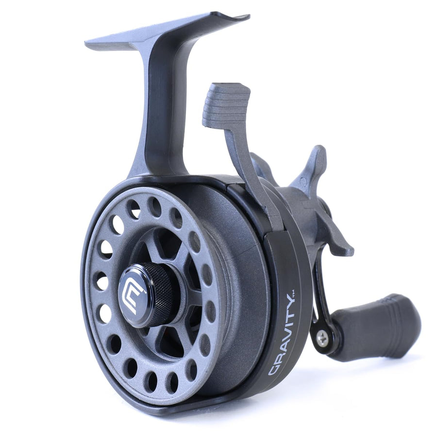 Gravity CLAM Ice Fishing Reel – Ultralight 5 oz, 3.6:1 Gear Ratio & Smooth 3+1 Bearings for Finesse Jigging