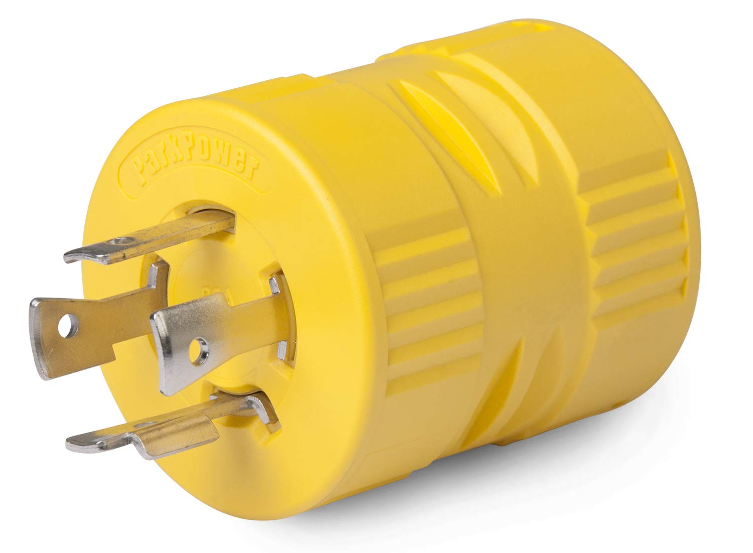 128A Generator Adapter by ParkPower, 30A/125V Connector and 20A 125/250V Locking 4-Prong Male Plug