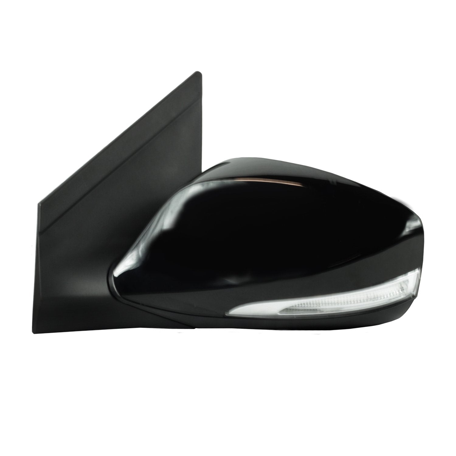 Driver Side Fit Mirror for Hyundai Elantra GT Model Only, Textured Black w/PTM Cover, w/Turn Signal, Foldaway, w/o spot Mirror, Heated Power