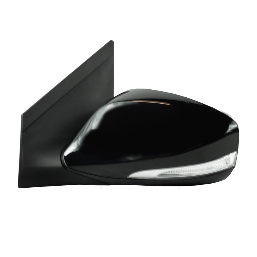 Driver Side Fit Mirror for Hyundai Elantra GT Model Only, Textured Black w/PTM Cover, w/Turn Signal, Foldaway, w/o spot Mirror, Heated Power